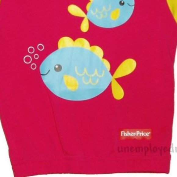 Girls Rash Guard Sea Buddy Sun Shirt Top Bathing Swim Suit Fish Sizzlin Cool - Picture 3 of 7